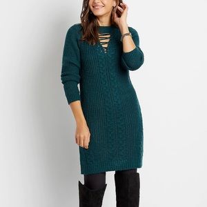 Dark green sweater dress - brand new with tags